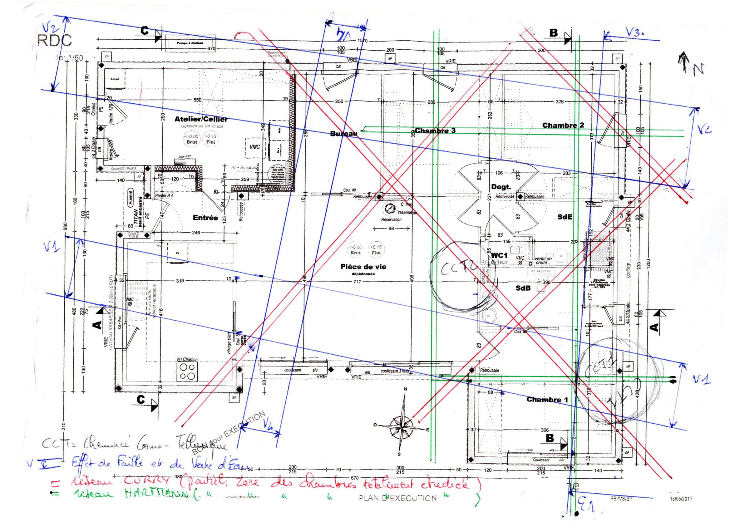 Plan de Géobiologie de Maison